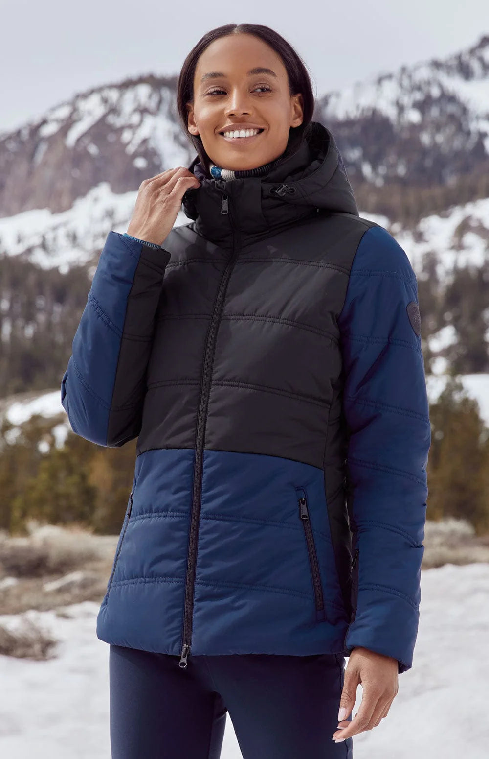 Alp-N-Rock Women's Camille Ski Puffer Jacket 2024 Zip Front Button Front Snap Front