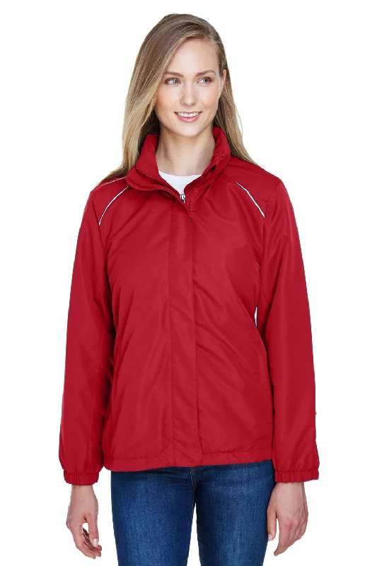 Core 365 Womens Profile Water Resistant Full Zip Hooded Jacket - Classic Red Mesh Jacket Canvas Jacket Denim Jacket Core 365 Womens Profile Water Resistant Full Zip Hooded Jacket - Classic Red Mesh Jacket Canvas Jacket Denim Jacket