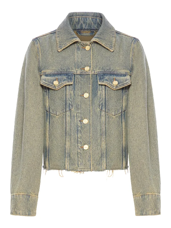 OVERDYED HEAVY DENIM JACKET Mesh Jacket Canvas Jacket Denim Jacket