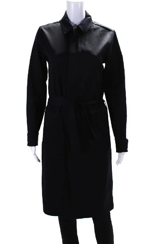 Han Kjobenhavn Womens Knee Length Twill Button Up Jacket Navy Blue Wool Small Jacket Blazer Coat Han Kjobenhavn Womens Knee Length Twill Button Up Jacket Navy Blue Wool Small Jacket Blazer Coat