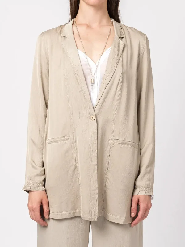 JACKET Notch Collar Peter Pan Collar Cowl Neck