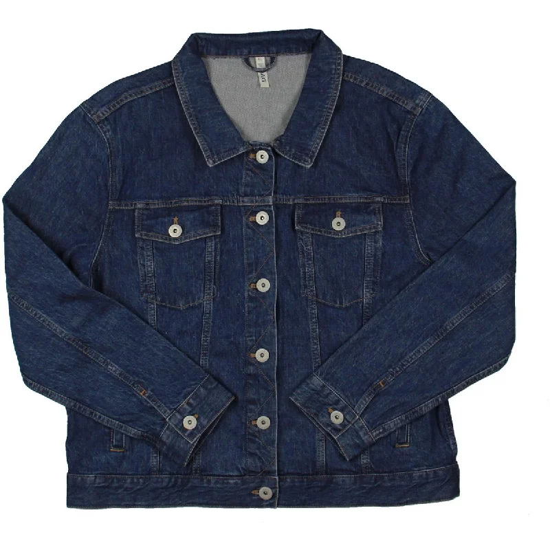 Jag Jeans Womens Collar L Denim Jacket Satin Jacket Silk Jacket Chiffon Jacket