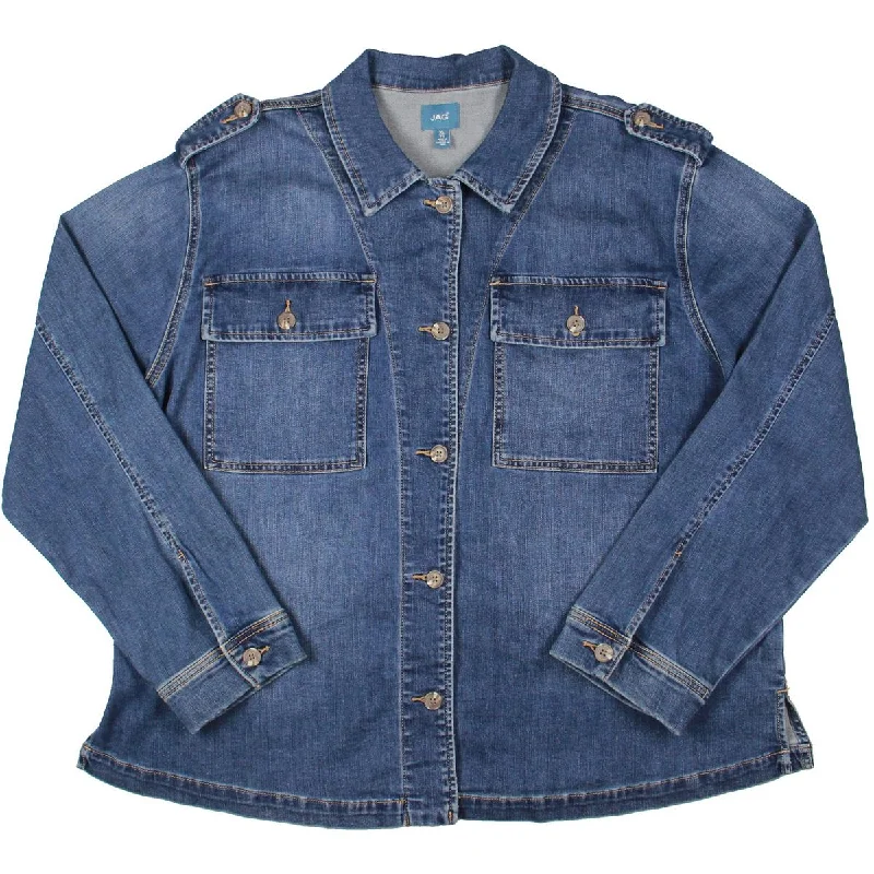 Jag Jeans Womens Shaylie Denim Button Down Shirt Jacket Rayon Jacket Velvet Jacket Corduroy Jacket Jag Jeans Womens Shaylie Denim Button Down Shirt Jacket Rayon Jacket Velvet Jacket Corduroy Jacket