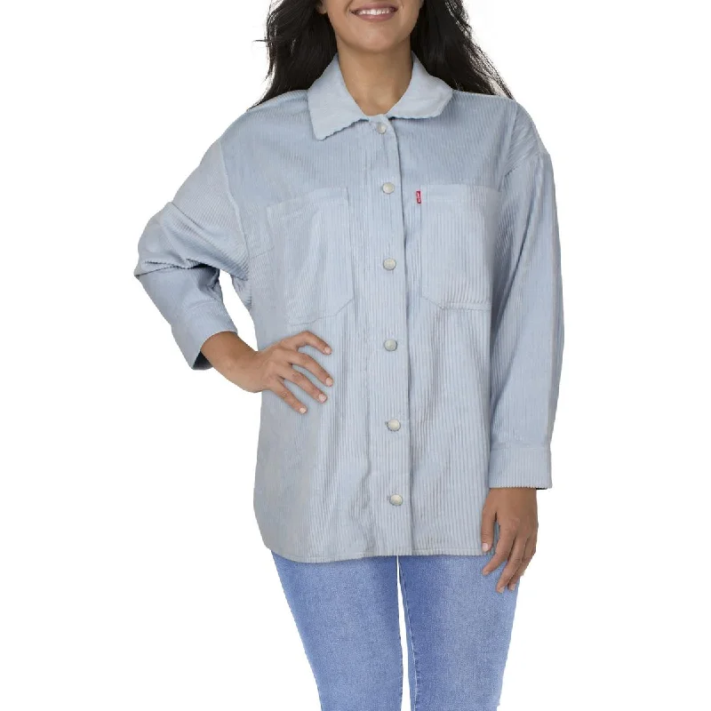 Levi Strauss & Co. Womens Plus Corduroy Long Sleeves Shirt Jacket Print Jacket Jacquard Jacket Embroidered Jacket Levi Strauss & Co. Womens Plus Corduroy Long Sleeves Shirt Jacket Print Jacket Jacquard Jacket Embroidered Jacket