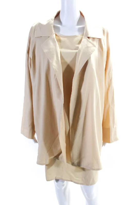 Loro Piana Womens Beige Collar Open Front Long Sleeve Jacket Dress Set Hooded Jacket Caped Jacket Shawl Collar Jacket Loro Piana Womens Beige Collar Open Front Long Sleeve Jacket Dress Set Hooded Jacket Caped Jacket Shawl Collar Jacket