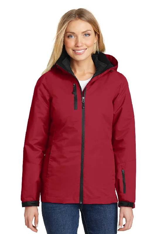 Port Authority Womens Vortex 3-in-1 Waterproof Full Zip Hooded Jacket - Rich Red/Black Elasticated Jacket Padded Jacket Insulated Jacket Port Authority Womens Vortex 3-in-1 Waterproof Full Zip Hooded Jacket - Rich Red/Black Elasticated Jacket Padded Jacket Insulated Jacket