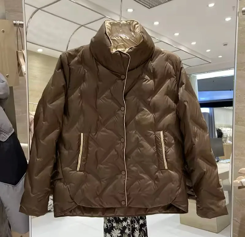 Stylish Women's Autumn Duck Down Jacket – Lightweight Warmth for Cooler Days Satin Jacket Silk Jacket Chiffon Jacket Stylish Women's Autumn Duck Down Jacket – Lightweight Warmth for Cooler Days Satin Jacket Silk Jacket Chiffon Jacket