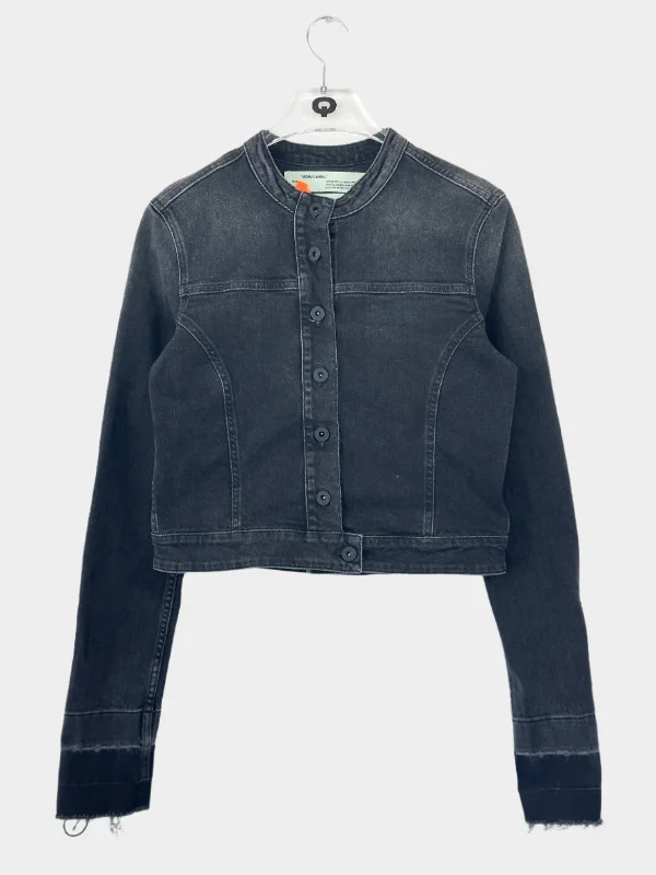 Vintage Denim Jacket Elasticated Jacket Padded Jacket Insulated Jacket