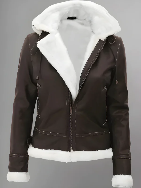 Womens Fur Lined Bomber Leather Jacket Corduroy Jacket Velvet Jacket Brocade Jacket