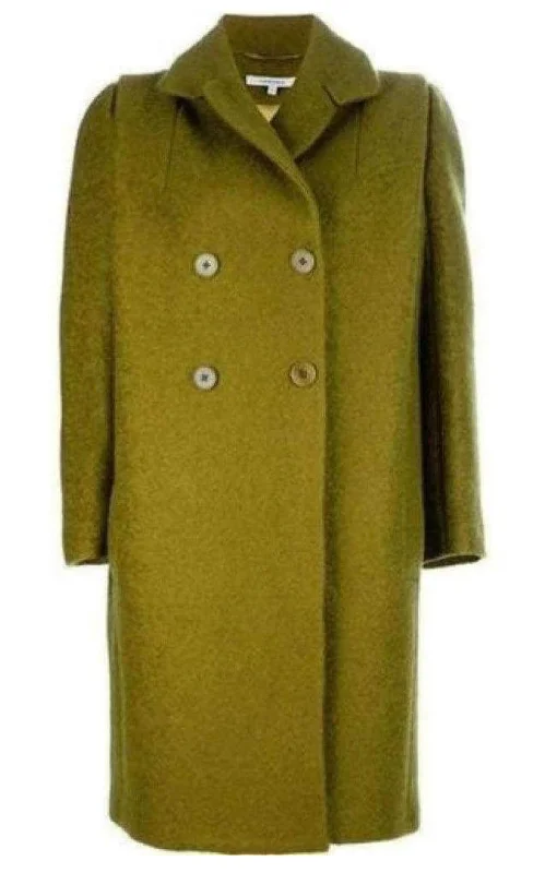 WINTER - Double Breasted Oversized Pea Coat Suede Fringe Jacket