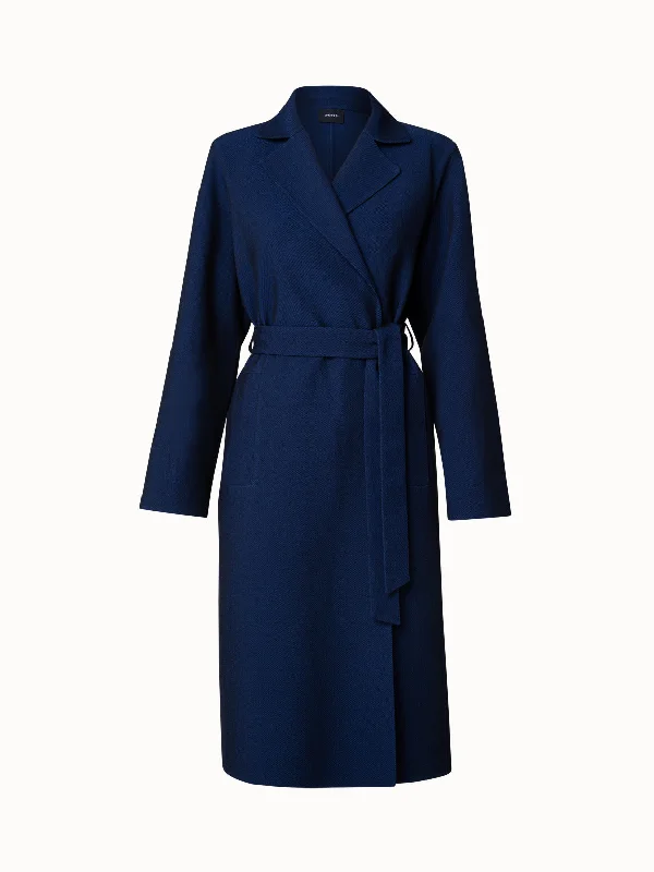 Cotton Double-Face Coat Puff Sleeve Overcoat