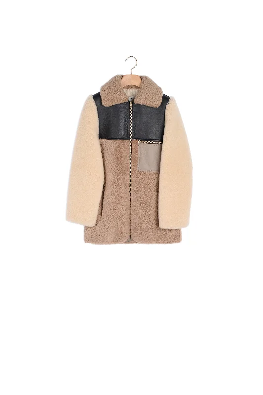 OUTERWEAR Beige Double-Layered Poncho