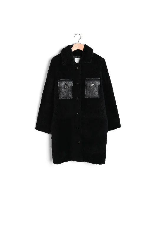 OUTERWEAR Noir Elegant Satin Bolero