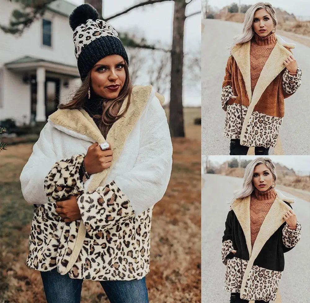 Fashionable warm Lapel Plush coat Stretch Fit Moto Jacket