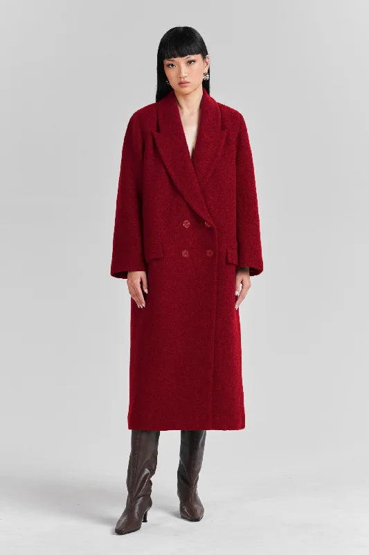 FAYE COAT Draped Longline Jacket
