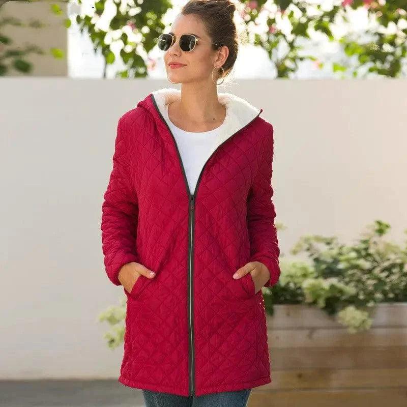 Hooded Long-sleeved Light Cotton Coat Women Trendy Puffer Vest