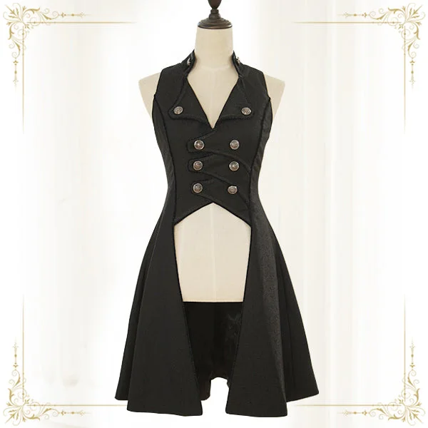 Immortal Thorn~Immortal Moon Night Song~Sleeveness Ouji Lolita Coat Boho Fringe Cardigan