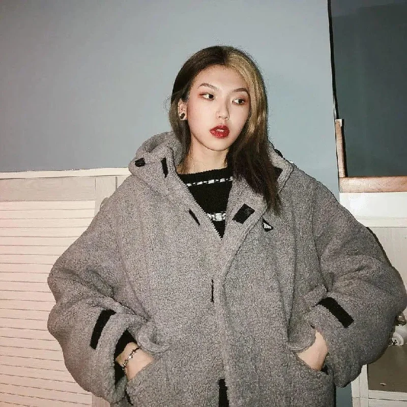 Lamb coat A-Line Swing Coat
