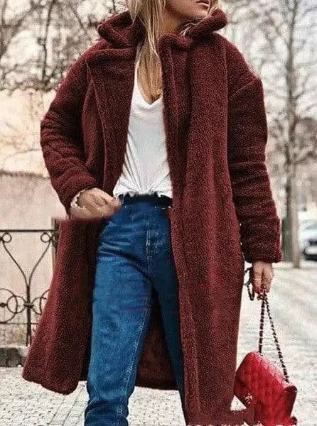 Lamb wool coat autumn and winter women Waterproof Rain Jacket