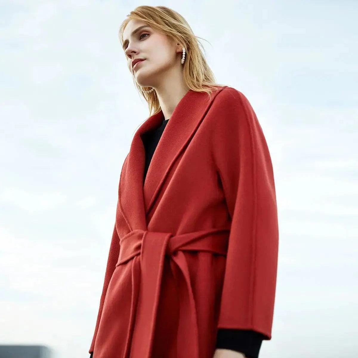 Long woolen coat Thick Layered Jacket