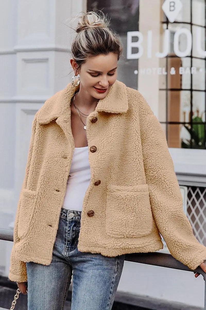 Fashion fur coat Open-Knit Duster Coat