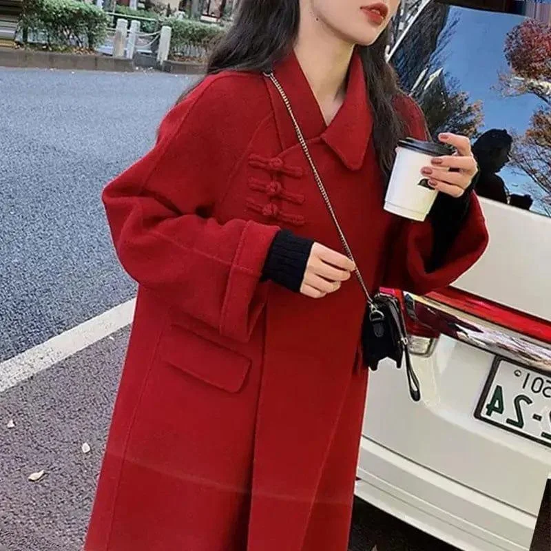 Hepburn loose double face cashmere fur coat Ultra-Soft Sherpa Vest