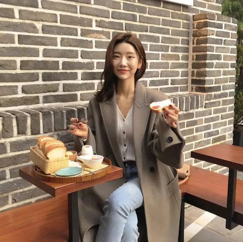 Lace up double face bat sleeve cashmere coat Bold Color Block Coat