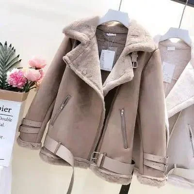 Lamb fur coat female winter short paragraph Structured Wool Blazer