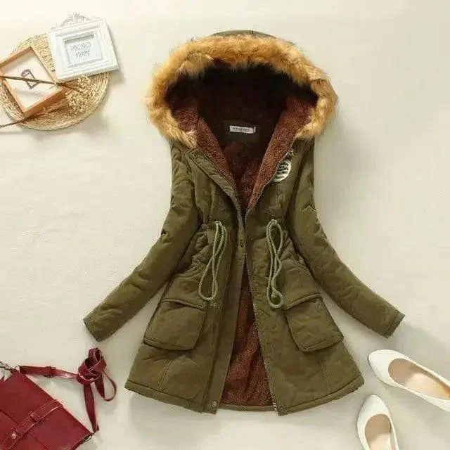 Large wool collar lamb coat Streetwear Bomber Jacket