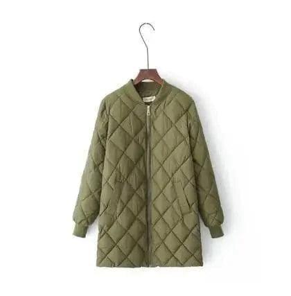 Long Style Cotton Padded Coat 2 Plaid Checkered Coat