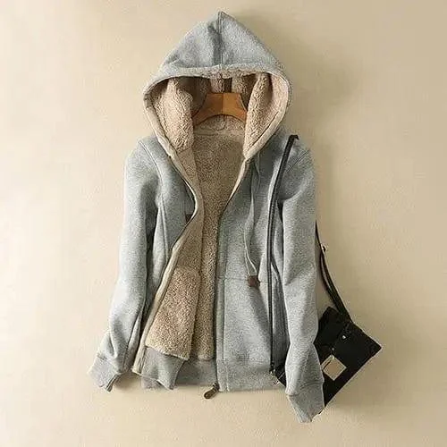 Plus Size Womens Cashmere Winter Warm Coats Hooded Raincoat Women