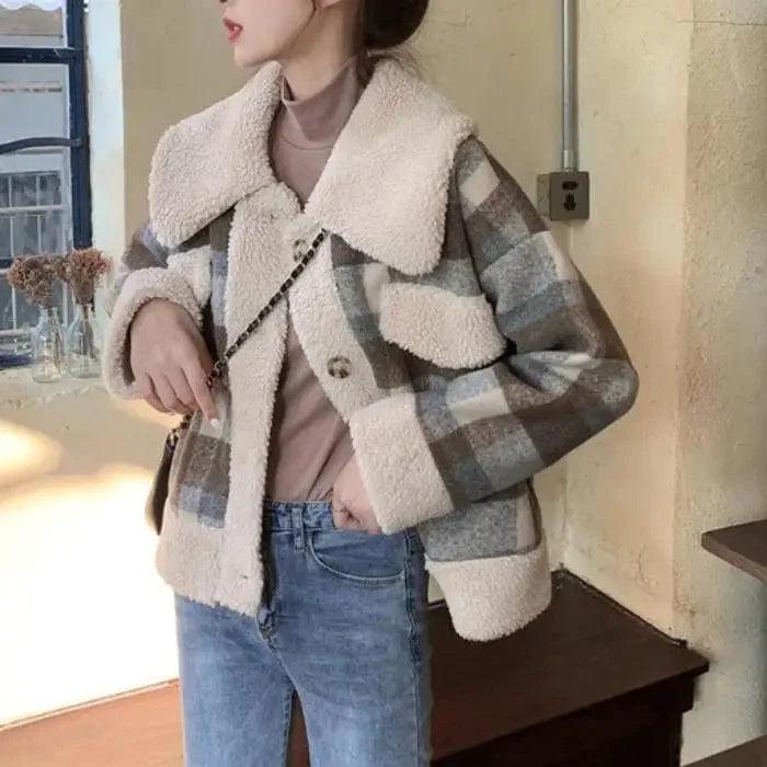 Thick woolen coat Knit Longline Duster