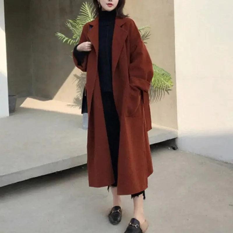 Medium length woolen coat Recycled Down Jacket