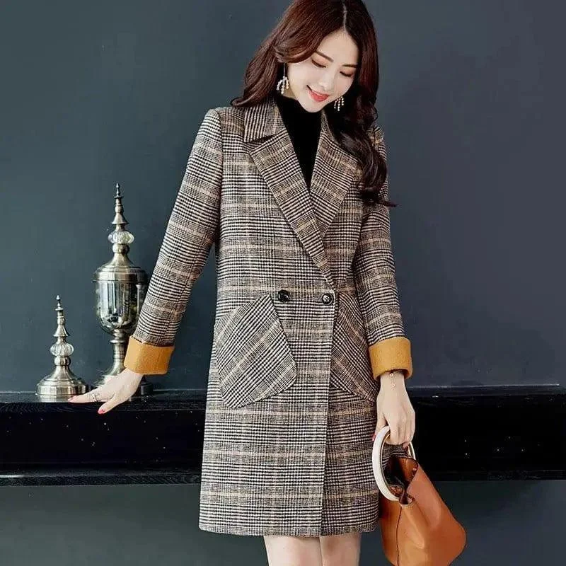 Ol long sleeve loose women's woolen coat Soft Flannel Shacket