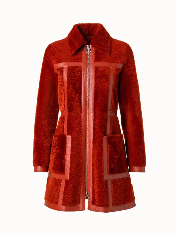 Shearling Coat Suede Fringe Jacket