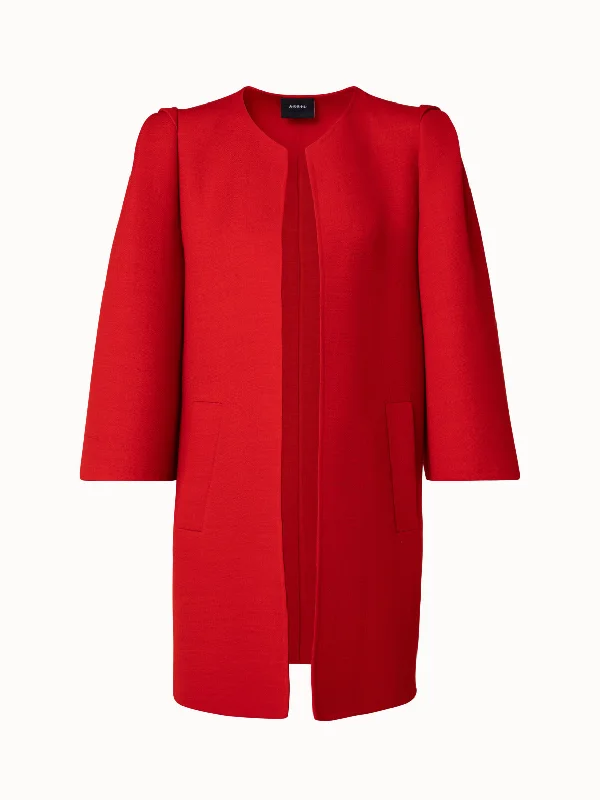 Wool Double-Face Coat Functional Travel Jacket