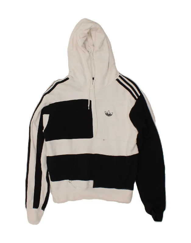 ADIDAS Mens Hoodie Jumper XS Black Colourblock Cotton Hoodie with Metallic Shiny Futuristic ADIDAS Mens Hoodie Jumper XS Black Colourblock Cotton Hoodie with Metallic Shiny Futuristic