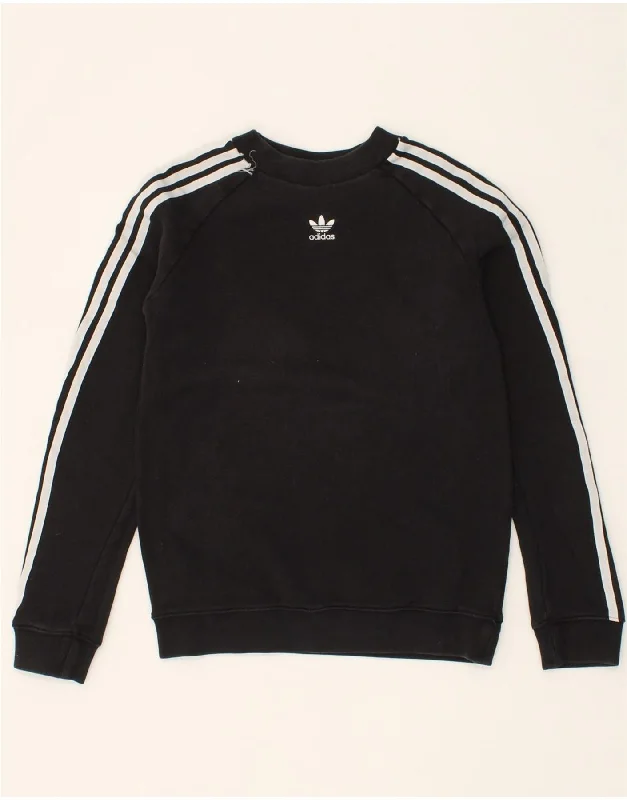ADIDAS Womens Sweatshirt Jumper UK 6 XS Black Cotton Hoodie with Zipper Versatile Modern ADIDAS Womens Sweatshirt Jumper UK 6 XS Black Cotton Hoodie with Zipper Versatile Modern