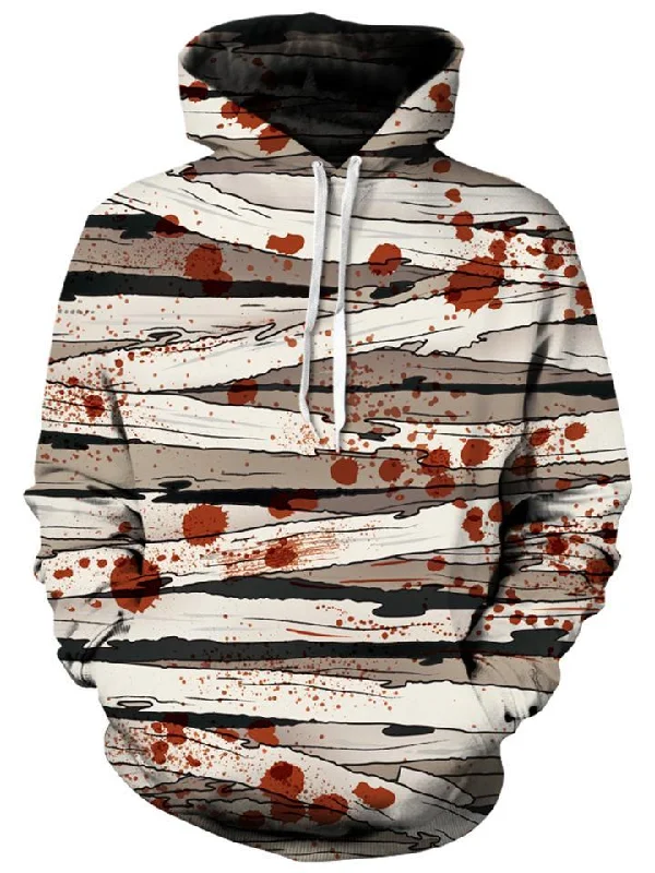 Bandages Unisex Hoodie Hoodie with Mock Neck Collared Structured