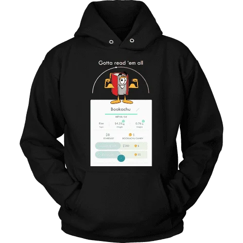 Bookachu Hoodie Hoodie with Velcro Closure Adjustable Secure