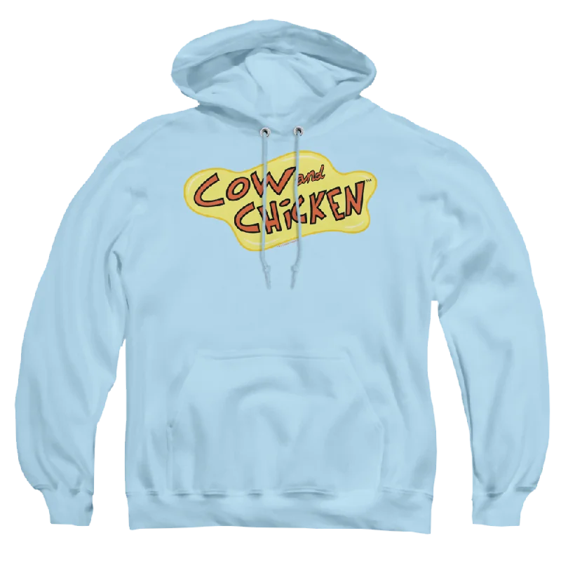 Cow & Chicken Cow Chicken Logo - Pullover Hoodie Ruffle Sleeve Feminine