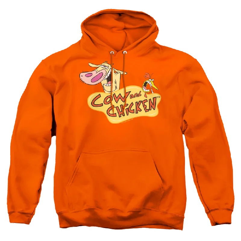 Cow & Chicken Logo - Pullover Hoodie Tapered Sleeve Pullover