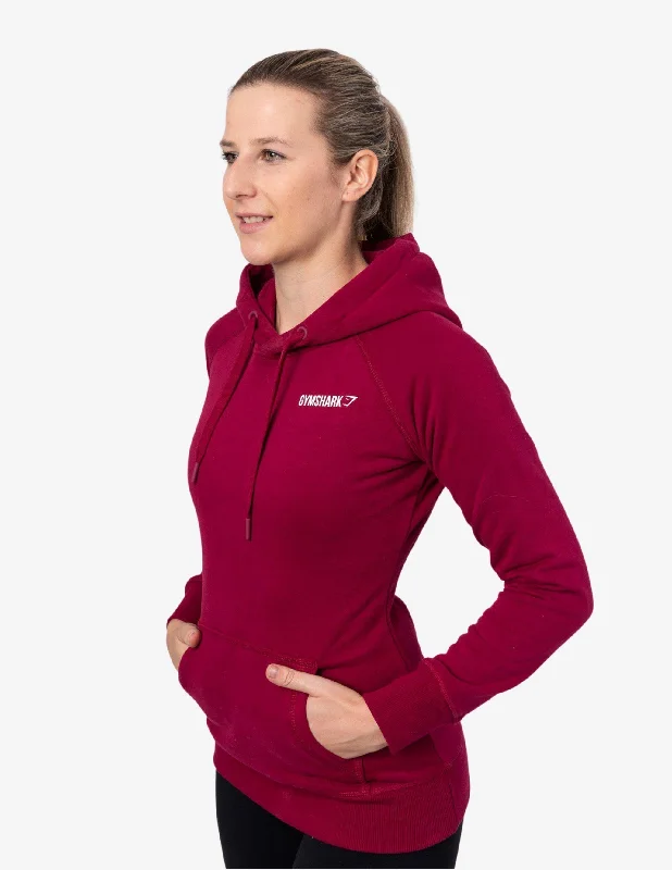 Crest Pullover Hoodie Asymmetrical Neck Pullover