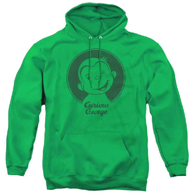 Curious George Classic Wink - Pullover Hoodie Cold Shoulder Design