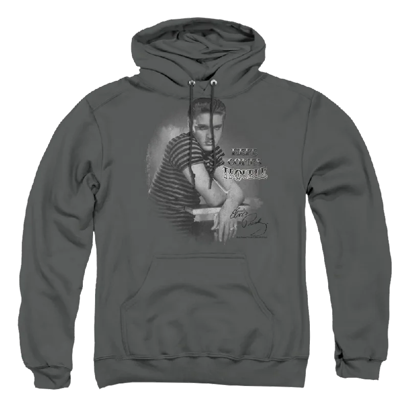 Elvis Presley Trouble - Pullover Hoodie Faux Fur Trim