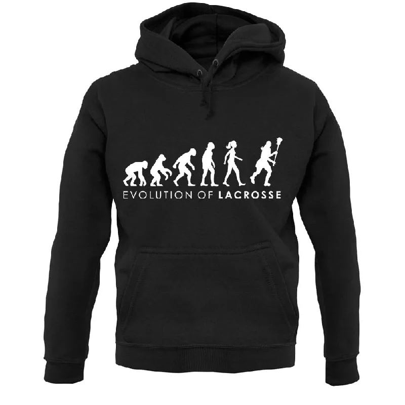 Evolution Of Woman Lacrosse Unisex Hoodie Hoodie with Zipper Versatile Modern