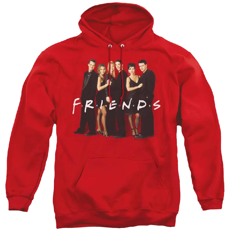 Friends Cast In Black - Pullover Hoodie Slim Sleeve Pullover