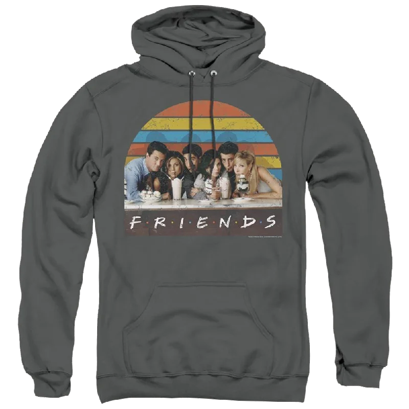 Friends Soda Fountain - Pullover Hoodie One Shoulder Top