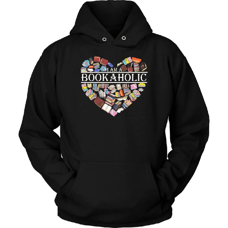 "I am a bookaholic" Hoodie Hoodie with Tie-Dye Psychedelic Retro
