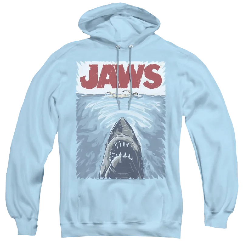 Jaws Graphic Poster - Pullover Hoodie dolman Sleeve Top